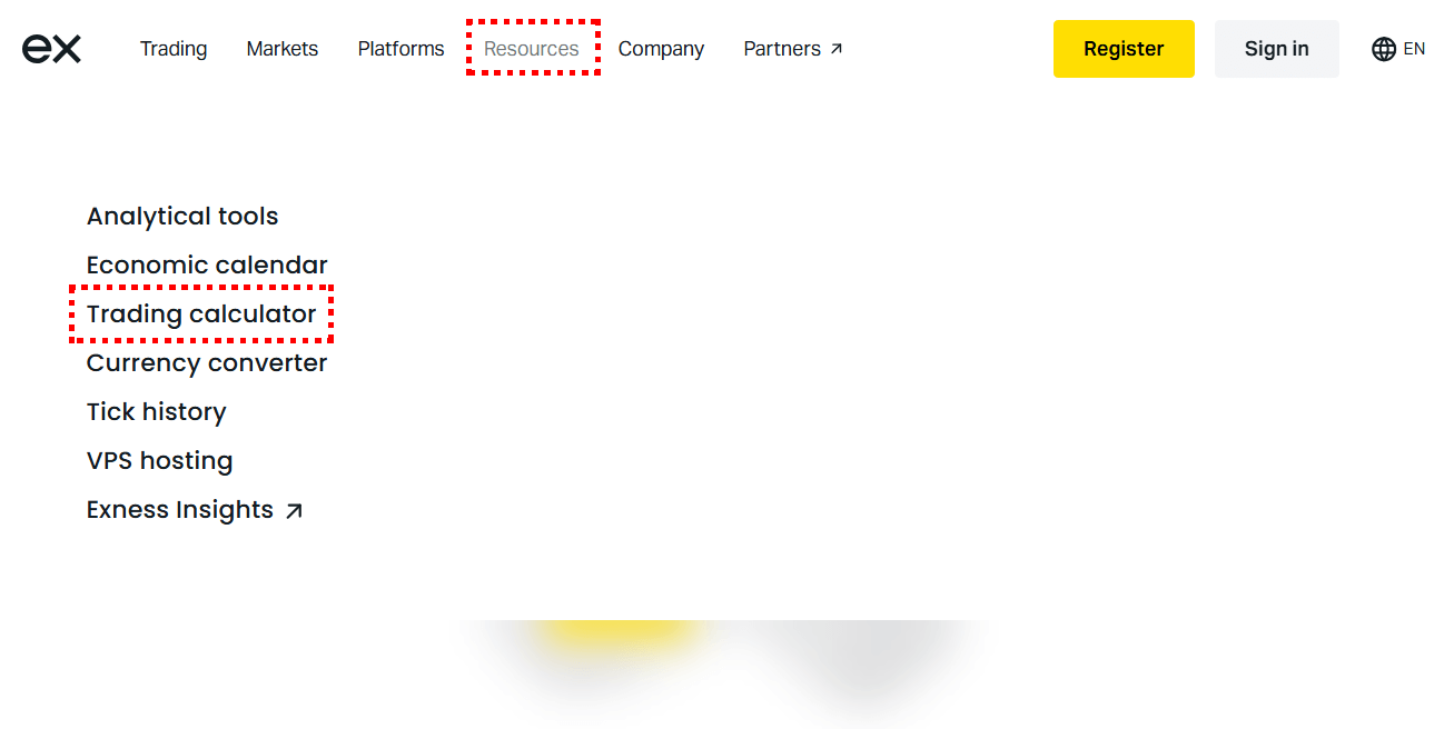 Exness_トレーディング計算機_pc